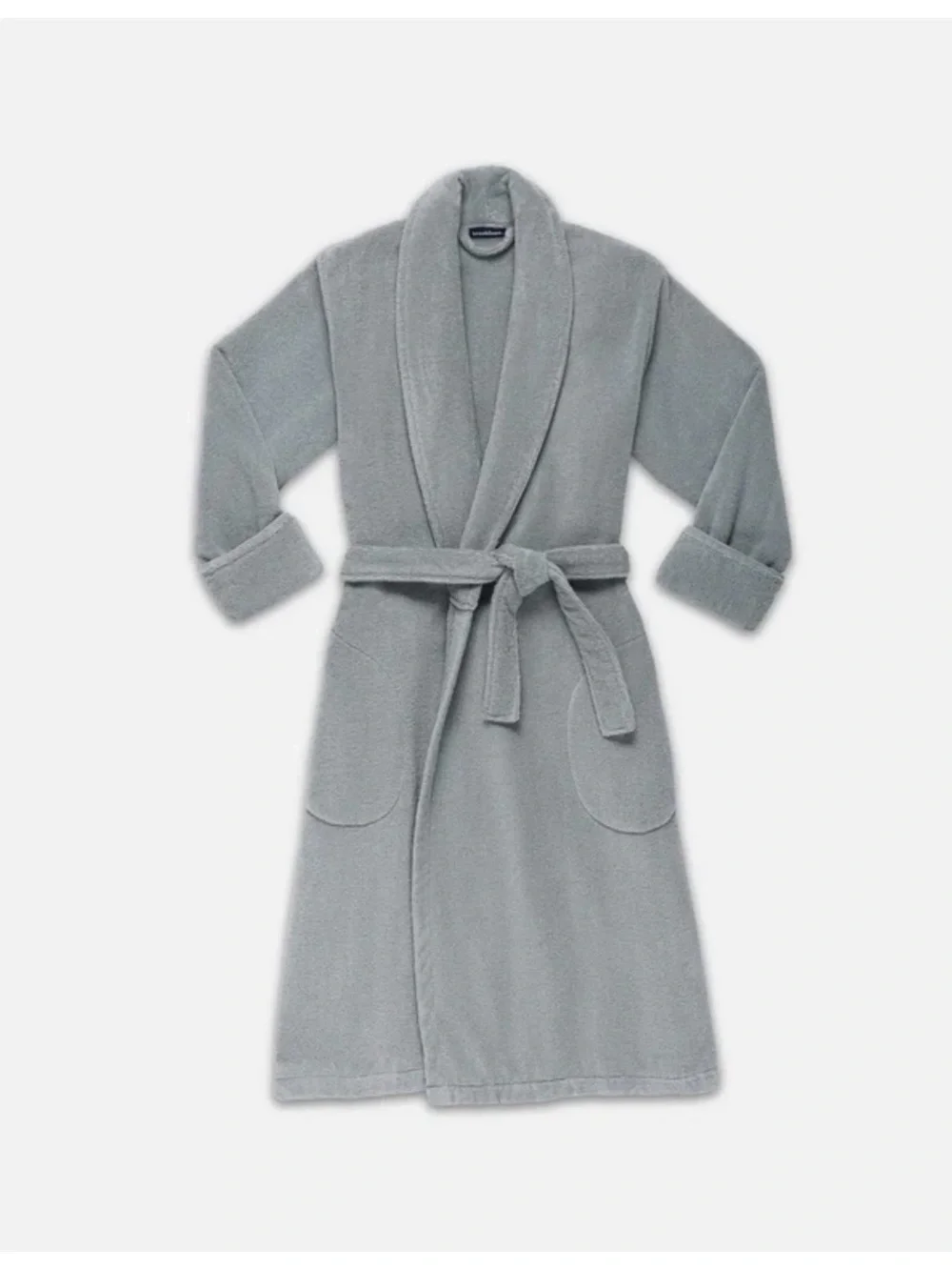 Brooklinen Super-Plush Robe in Pewter (Light Gray)